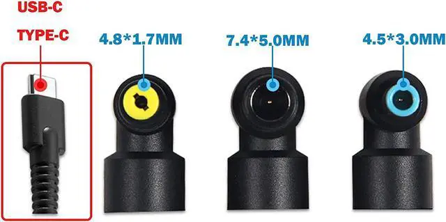 Alt view image 4 of 6 - 45W USB C Type C Replacement AC Adapter for Dell XPS 13 Charger 9333 9350 9360 9365 9370 9380 Dell Latitude 5175 5285 5300 7275 7370 5290-2in1 7390-2in1 LA45NM150 AA45NM150 Laptop Charger Power Cord