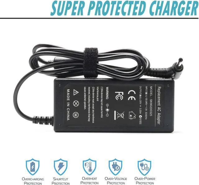 Alt view image 5 of 7 - 65W/45W Lenovo Laptop Charger for Lenovo IdeaPad 100 110 120 310 320 330 330S 510 720S Series Yoga 710 510 C640 Flex 4 5 6 11 14 Chromebook N42 100S AC Adapter Power Supply Cord