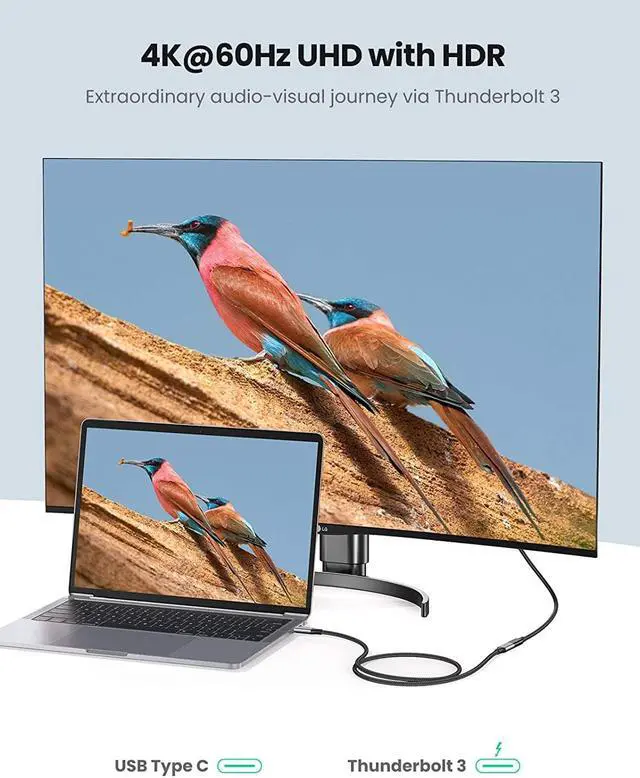 Alt view image 7 of 7 - UGREEN USB Type C Extension Cable - USB 3.2 Gen2 Extender 1.5FT 10Gbps Data Transfer 4K Video Output 100W PD Fast Charging Compatible with Thunderbolt 3, MacBook Pro, iPad Pro, Galaxy S2, Google Pixel