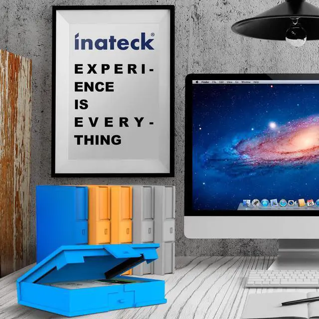 Alt view image 7 of 7 - 3.5 Inch Hard Drive Case HDD Protective Box with Shockproof Dustproof and Anti-Static Function Storage Case for 3.5 inch HDDs 6 Pack Orange/Blue/Gray (HPFx6)