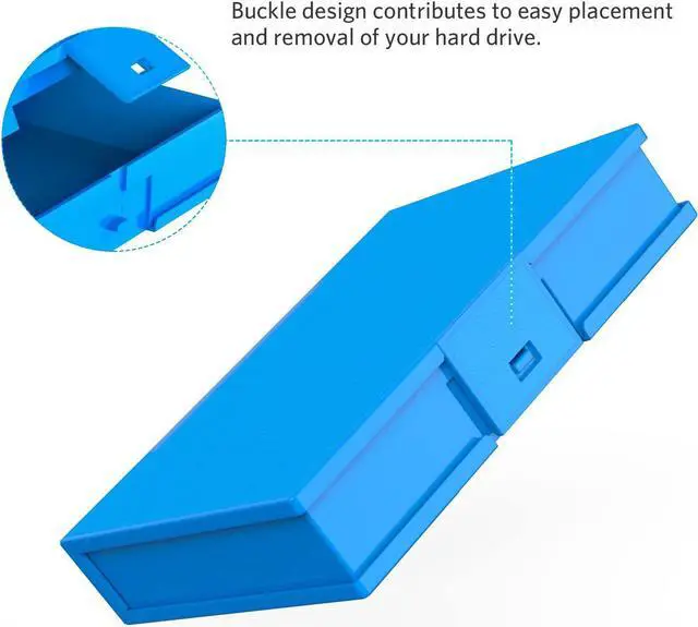Alt view image 4 of 7 - 3.5 Inch Hard Drive Case HDD Protective Box with Shockproof Dustproof and Anti-Static Function Storage Case for 3.5 inch HDDs 6 Pack Orange/Blue/Gray (HPFx6)