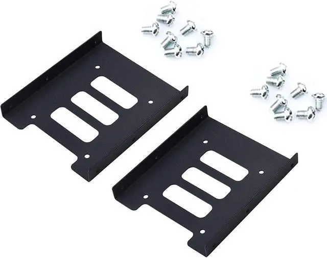 Main image of 2Pack SSD Mounting Bracket 2.5 to 3.5 Adapter 2.5 to 3.5 Hard Drive Adapter SSD Bracket Converts 2.5 Notebook Hard Drive to 3.5 Desktop Hard Drive Bay Mounting Bracket Adapter