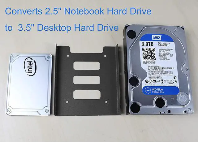 Alt view image 5 of 7 - 2Pack SSD Mounting Bracket 2.5 to 3.5 Adapter 2.5 to 3.5 Hard Drive Adapter SSD Bracket Converts 2.5 Notebook Hard Drive to 3.5 Desktop Hard Drive Bay Mounting Bracket Adapter