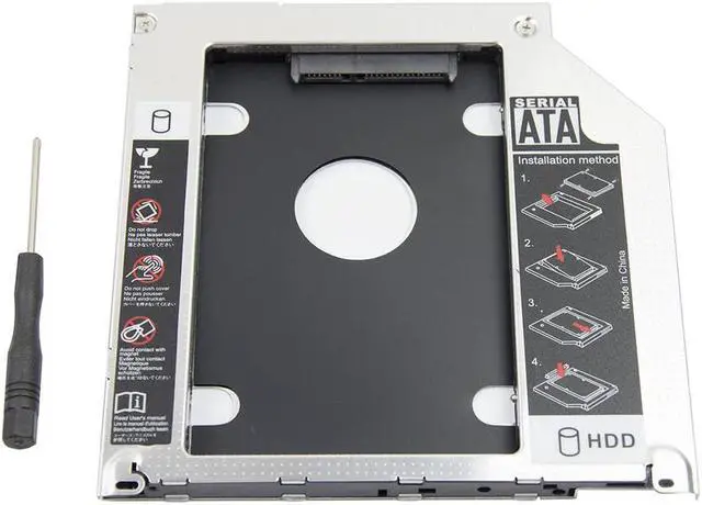 Main image of 2nd 2.5'' SATA HDD SSD Hard Drive Disk DVD CD ROM Optical SuperDrive Caddy Tray Adapter for  Unibody MacBook/MacBook Pro 13 15 17 Early mid Late 2008 2009 2010 2011 2012.etc
