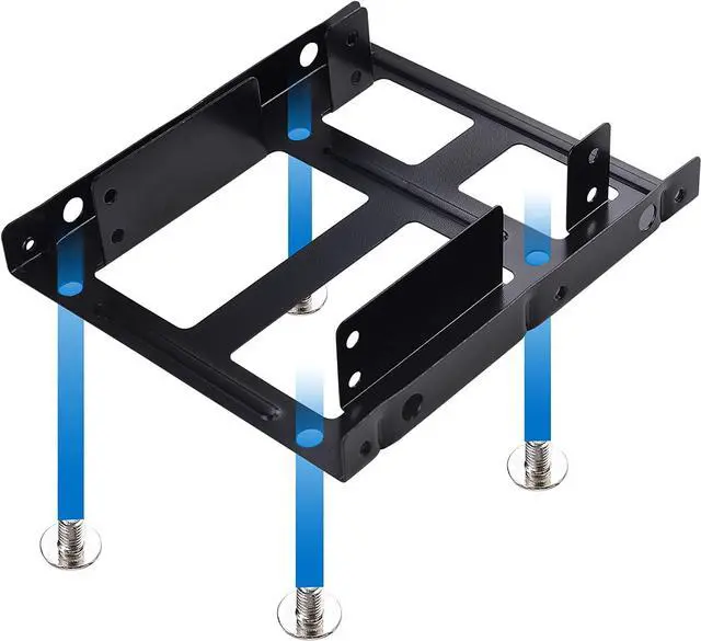 Alt view image 5 of 7 - SSD Mounting Bracket 2 Pack Dual SSD Bracket 2.5 to 3.5 Adapter SSD HDD Metal Mounting Bracket Adapter Hard Drive Holder for PC SSD