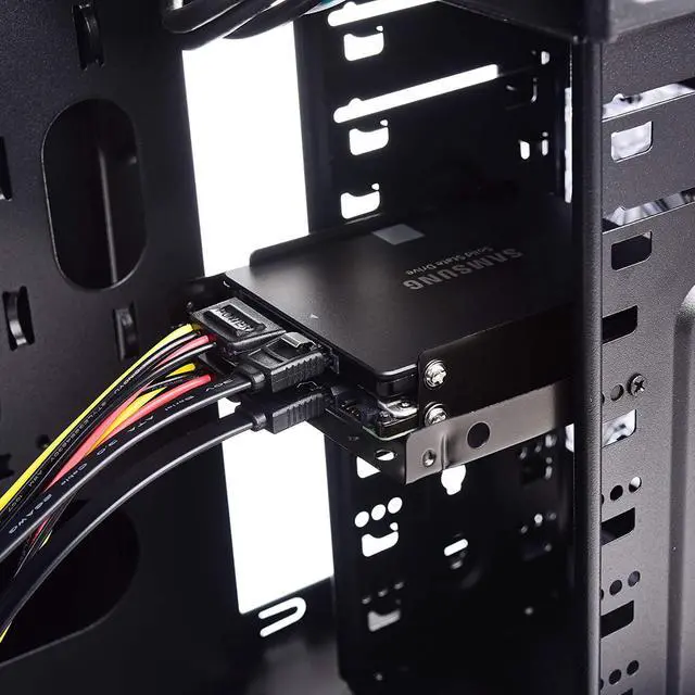 Alt view image 7 of 7 - SSD Mounting Bracket 2 Pack Dual SSD Bracket 2.5 to 3.5 Adapter SSD HDD Metal Mounting Bracket Adapter Hard Drive Holder for PC SSD