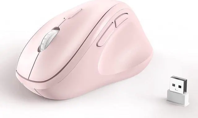 Main image of MICROPACK Digitally Yours Ergonomic Wireless Mouse with USB Receiver for PC, Laptop and Desktop, Pink