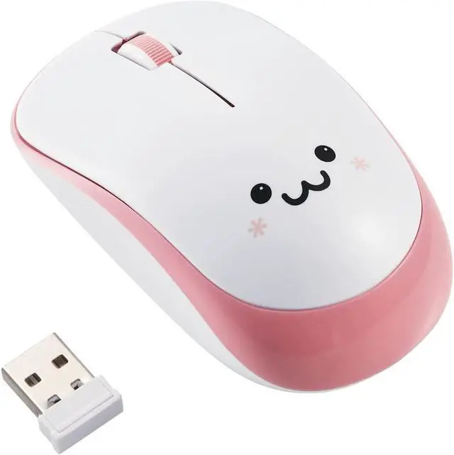 Main image of ELECOM 2.4G Wireless, Portable Mobile Smiley-Face Mouse for Right/Left Handed Use, IR LED, 1200 DPI 2.5 Years Long Battery Life, Recommended Silent Click (M-IR07DRSPN)