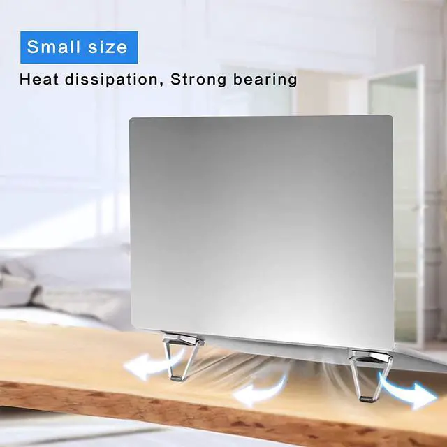 Alt view image 4 of 6 - Laptop Stand Portable, Zinc Alloy Invisible Laptop Cooling Pad, Mini Laptop Riser Invisible, Ergonomic Laptop Legs for 12-20 Inches Laptop.Silver-4pieces