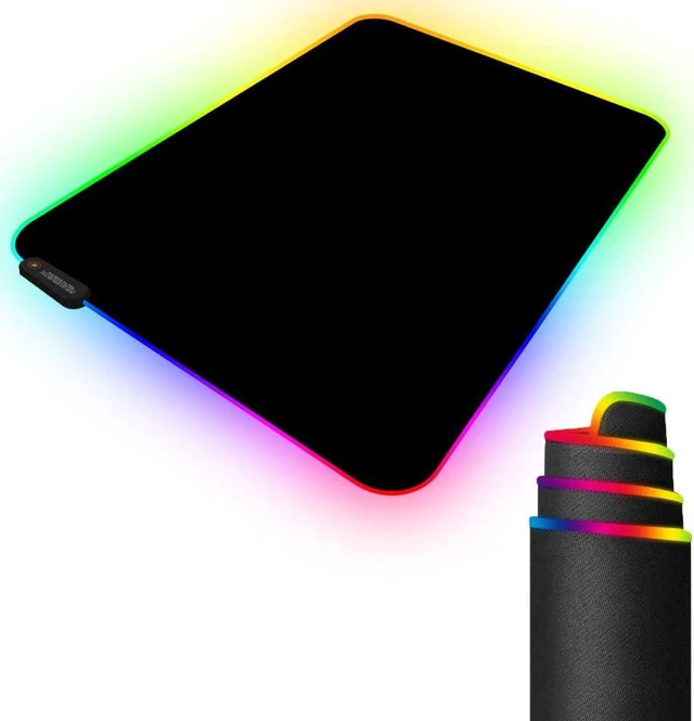 Main image of RGB Gaming Mouse Pad with 11 RGB Light up Modes,LED Gaming Pad,Non-Slip Rubber Based Computer Mice mat Medium Size(13.7 x 10.3)