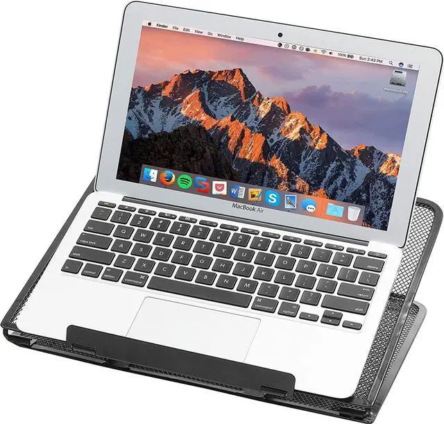 Alt view image 4 of 6 - Mesh Ventilated Adjustable Laptop Stand Black
