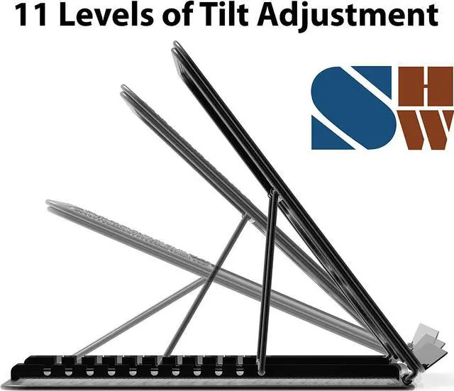 Alt view image 5 of 6 - Mesh Ventilated Adjustable Laptop Stand Black