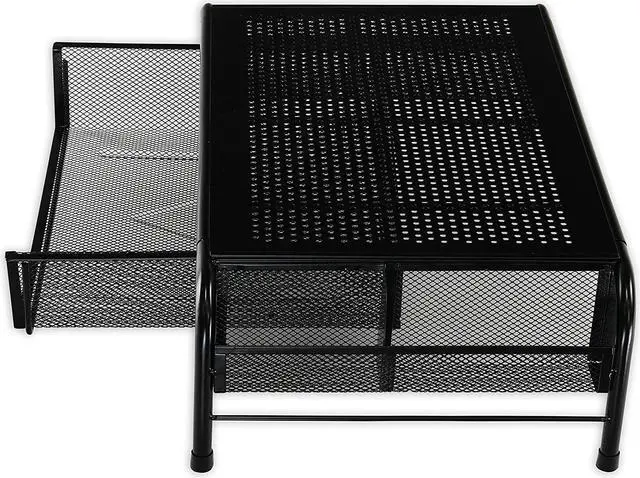 Alt view image 6 of 7 - Simple Houseware 2PK Metal Desk Monitor Stand Riser with Organizer Drawer