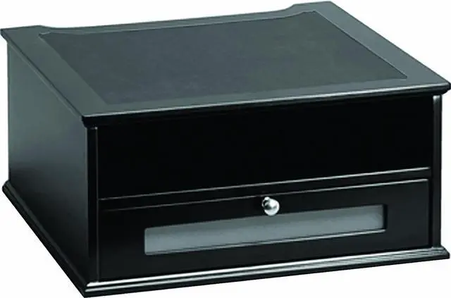 Alt view image 2 of 5 - Victor Midnight Black Collection 1175-5 Wood Monitor Stand/Riser