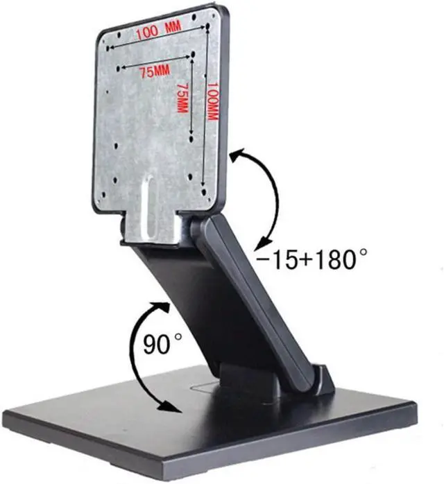 Alt view image 3 of 7 - WS-03A Adjustable LCD TV Stand Folding Metal Monitor Desk Stand With VESA Hole 75x75mm&100x100mm
