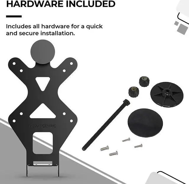 Alt view image 7 of 7 - HumanCentric VESA Mount Adapter for HP Monitors 22er, 22es, 22f, 23er, 23es, 23f, 24ea, 24ec, 24er, 24es, 24f, 24fw, 25er, 25es, 25f, 27er, 27ea, 27es, 27f, 27fw, 27ec VESA Adapter Bracket (White)