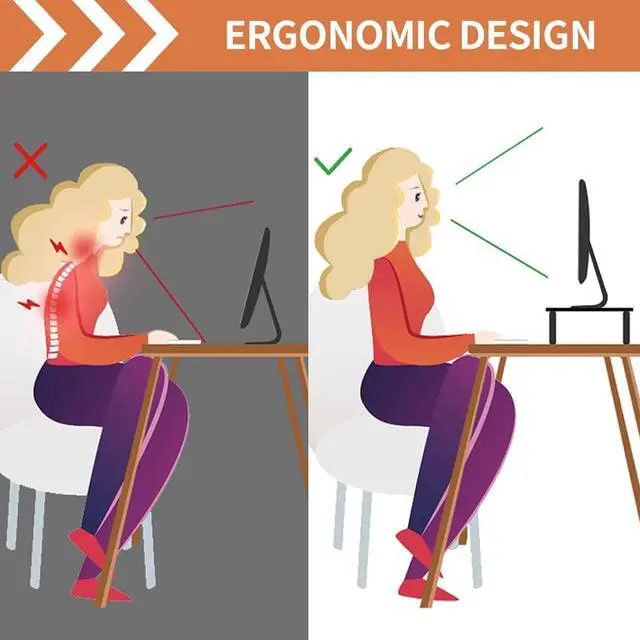 Alt view image 7 of 7 - 2 Pack Computer Monitor Stand Riser with Height Adjustable Multi Media Desktop Stand for Flat Screen LCD LED TV Laptop/Notebook/Xbox One Black HD01B-202