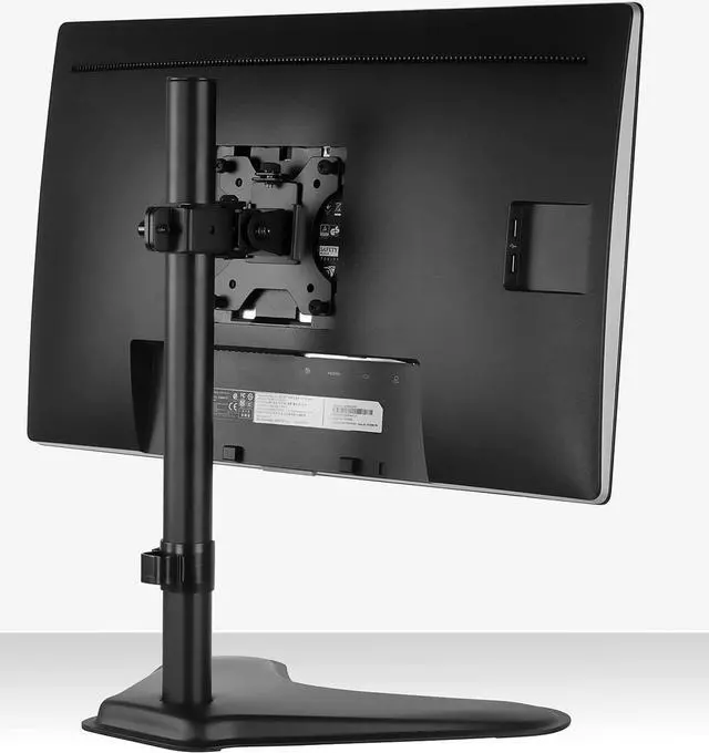 Alt view image 2 of 7 - Mount-It! Free Standing Monitor Stand for Desktops | Single Monitor Mount | VESA 75 100 Compatible Displays | Height Adjustable Tilt Swivel Rotating | Fits 21.5 23 24 27 28 29 32 Inch Computer Screen
