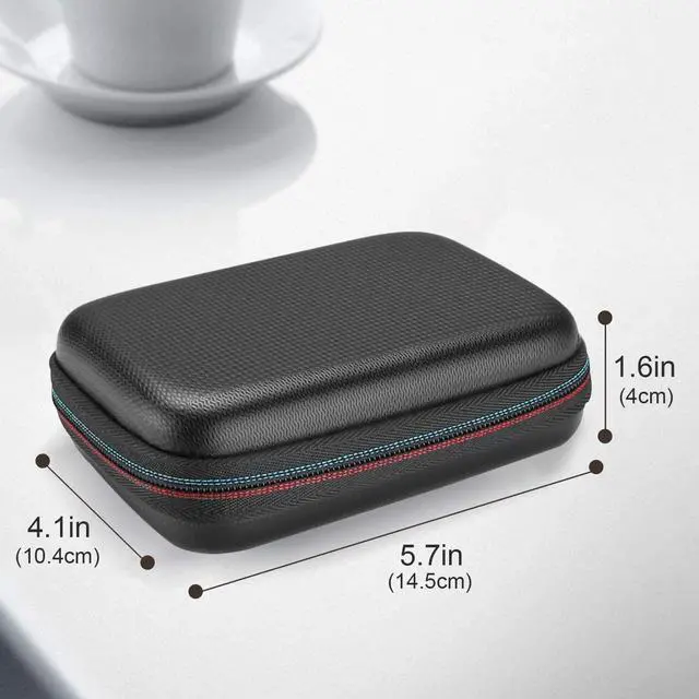 Alt view image 4 of 7 - Shockproof Carrying Case + Silicone Cover Combo for Samsung T5 / T3 Portable 250GB 500GB 1TB 2TB SSD USB 3.1 External Solid State Drives Protective Hard EVA Storage Case Bag -Black