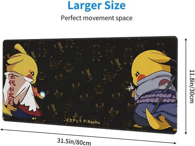 Alt view image 3 of 7 - Anime Customized Large Extended Gaming Mouse Pad with Stitched Edges and Non-Slip Rubber Base Suitable for Office and Home Use 31.5x11.8x0.12 Inches