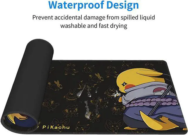 Alt view image 4 of 7 - Anime Customized Large Extended Gaming Mouse Pad with Stitched Edges and Non-Slip Rubber Base Suitable for Office and Home Use 31.5x11.8x0.12 Inches