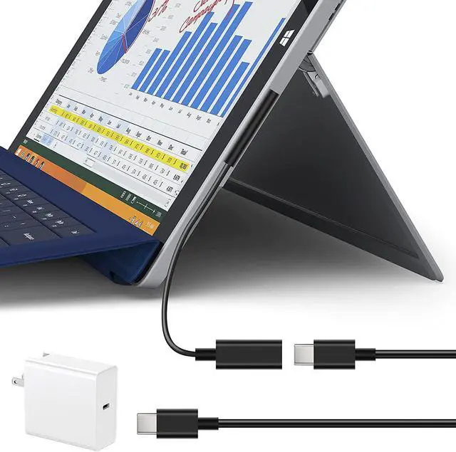 Alt view image 5 of 5 - Type-c Female to Microsoft Surface Magnetic PD 45W 15V/3A Fast Charging Cable Compatible with Surface Pro 3/4/5/6 Surface GO Surface Book 1/2 Surface Laptop1/2