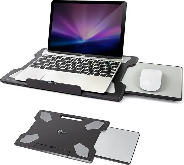 Main image of Upgrade Portable Lightweight Laptop Pad with Foldable Laptop Stopper Retractable Mouse Pad Tray for Business Study WFH.