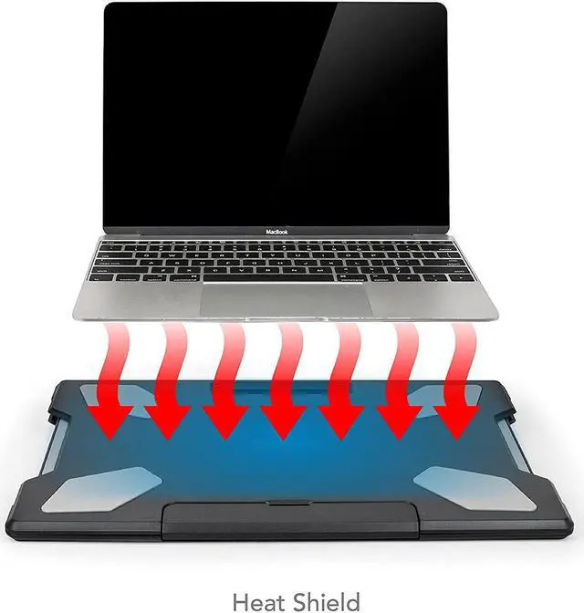 Alt view image 7 of 7 - Upgrade Portable Lightweight Laptop Pad with Foldable Laptop Stopper Retractable Mouse Pad Tray for Business Study WFH.