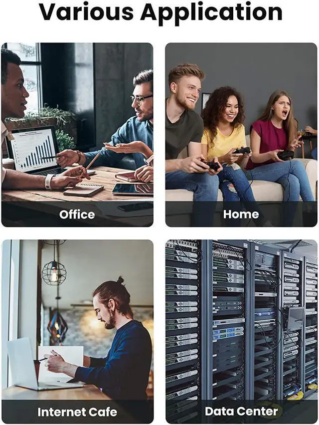 Alt view image 7 of 7 - UGREEN Cat 7 Ethernet Cable Cat7 High Speed Flat Gigabit RJ45 LAN Cable 10Gbps Shielded Internet Network Patch Cord Compatible for Gaming PS5 PS4 PS3 Xbox PC Laptop Modem Router Computer 10FT