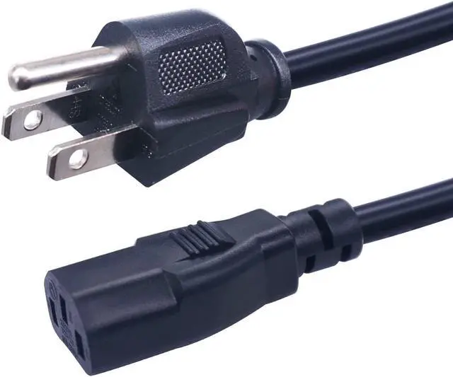 Main image of 6Ft Computer Power Cord 10A 250V 18AWG 3 Prong Replacement AC Power Cable for TV Monitor PC Laptop Printer M-I-037