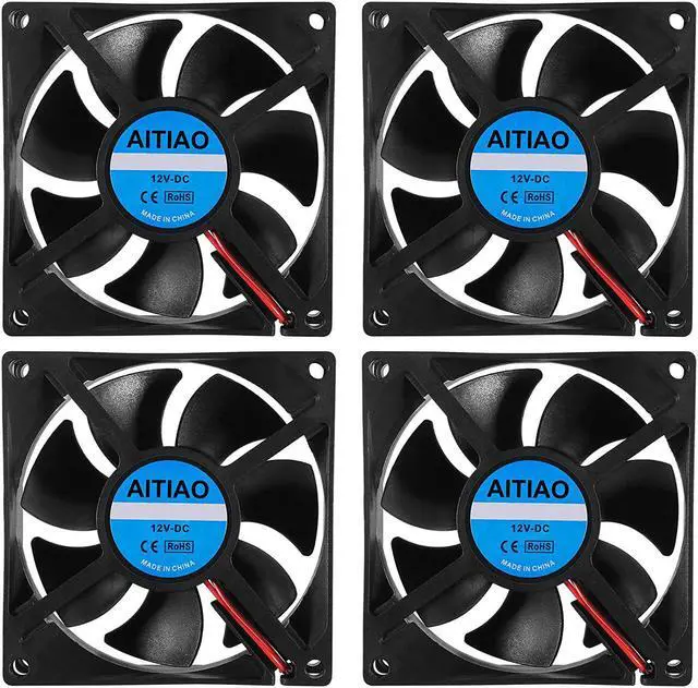Main image of 4PCS 8025 Dual Ball Bearing Quiet Computer Case Fan 12V DC 80mm 80mm 25mm High Speed Muffin Fan Cooling Fan for 3D Printer Computer Case Fan CPU Coolers DIY Cooling Ventilation Projects