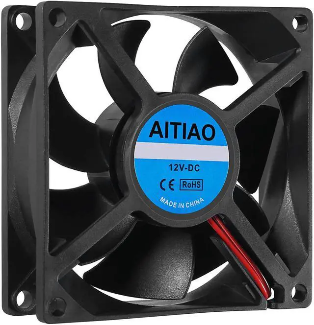 Alt view image 6 of 6 - 4PCS 8025 Dual Ball Bearing Quiet Computer Case Fan 12V DC 80mm 80mm 25mm High Speed Muffin Fan Cooling Fan for 3D Printer Computer Case Fan CPU Coolers DIY Cooling Ventilation Projects
