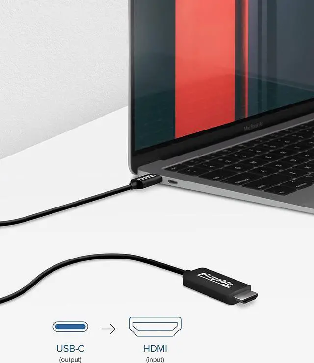 Alt view image 5 of 7 - USB C to HDMI Cable 6ft - Connect USB-C Thunderbolt 3 Thunderbolt 4 or USB4 Laptops to HDMI Displays up to 4K@60Hz - Compatible with Mac and Windows HDMI 2.0 1.8m