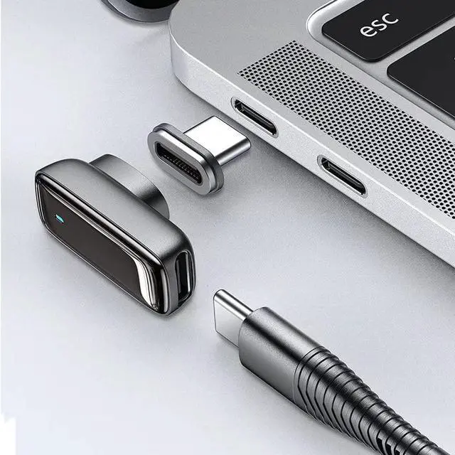 Main image of USB C Magnetic Adapter 24 Pins Type-C to Type-C PD 100W Quick Charger 4K@60Hz & 9Gbps Data Transfer Compatible with Mac Book Pro/Air and Other USB C Devices