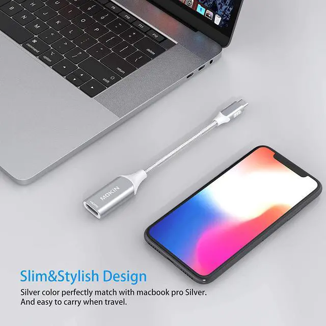 Alt view image 7 of 7 - USB C to HDMI Adapter 4K Cable USB-C Type C (Thunderbolt 3) to HDMI Adapter for MacBook Pro 2019/2018 MacBook Air/iPad Pro  Galaxy S9/S8  XPS 13 Surface Go/Pro 7 More