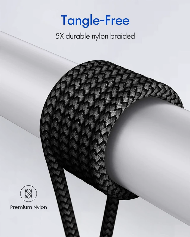 Alt view image 6 of 7 - USB C to USB C Cable 20ft, Super Long USB Type C to Type C Cable 60W PD Fast Charger Cord Braided Compatible with Samsung Galaxy S23 S22 S21 S20 Ultra Plus Note 20, Pixel, Pad Pro/Air, MacBook Pro/Air
