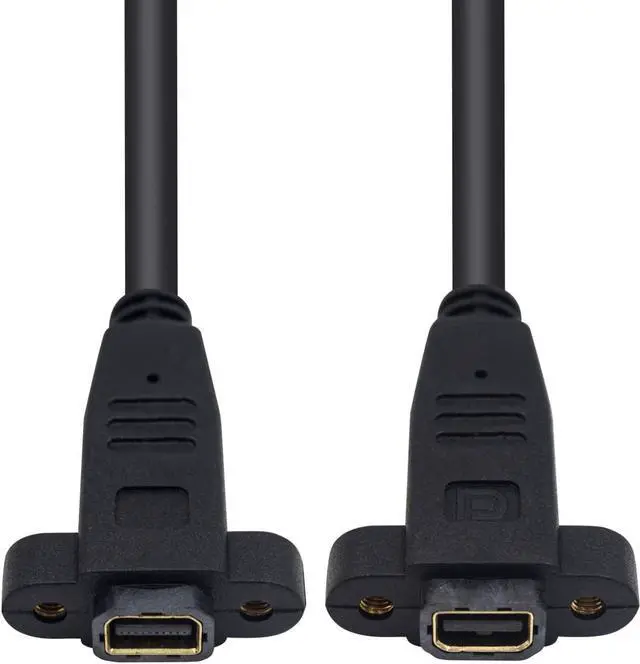 Alt view image 3 of 6 - Mini Displayport Female to Mini Displayport Female Panel Mount 4k Mini Dispalyport Cable 30cm Not for Thunderbolt 3