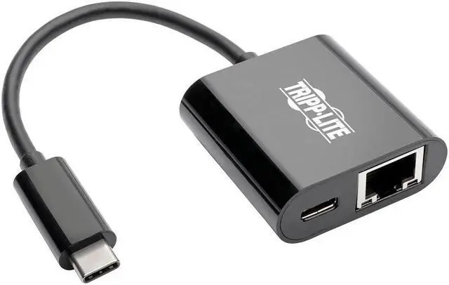 Main image of Tripp Lite USB C to Gigabit Ethernet Adapter USB Type C to Gbe Thunderbolt 3 Compatible w/ PD Charging (U436-06N-GB-C)