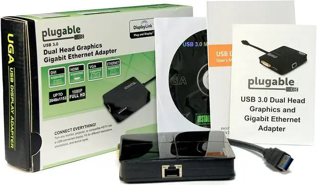 Alt view image 5 of 6 - USB 3.0 Universal Mini Laptop Docking Station for Windows and Mac (Dual Video HDMI and DVI/VGA, Gigabit Ethernet)