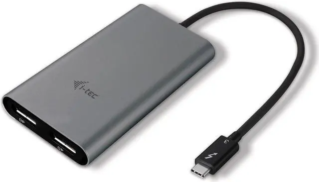 Main image of i-tec Thunderbolt 3 to Dual DisplayPort Video Adapter Supports Dual 4K for TB3 Devices: macOS, MacBook, Windows, Linux TB3 to Dual Monitor, Metal Design, G-Sync/Freesync USB C DisplayPort Splitter