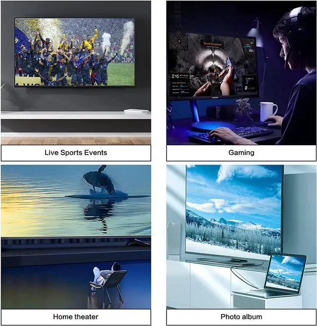 Alt view image 2 of 7 - HDMI to Mini DisplayPort Adapter with USB Power 4K 60Hz HDMI Female to Mini DP Male Cable Active HDMI 2.0 Source in Display Port 1.2 Out Converter for Xbox One/360 NS Mac Mini PC Laptops