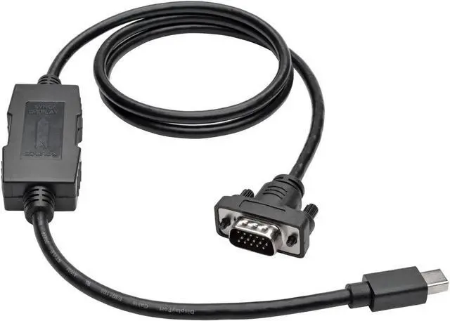Alt view image 3 of 8 - Tripp Lite P586-003-VGA-V2 3 ft. Mini DisplayPort 1.2 to VGA Active Adapter Cable, Mini DP to HD15 (M/M), 1920x1200/1080p
