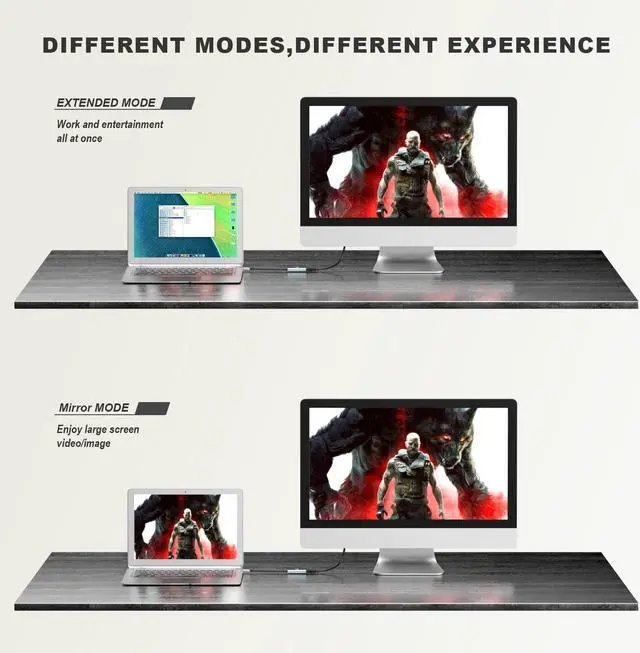 Alt view image 3 of 6 - USB C to HDMI Adapter (4K@60HZ) Type-C(Thunderbolt 3) to Female HDMI Adapter,Compatible with MacBook Pro 2019/2018/2017, MacBook Air/iPad Pro 2018, Samsung Galaxy S10/S9 and More