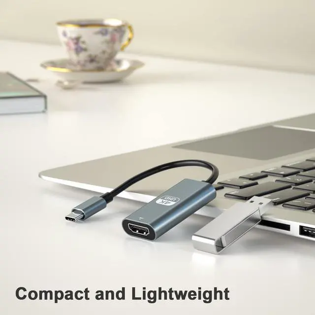 Alt view image 5 of 6 - USB C to HDMI Adapter (4K@60HZ) Type-C(Thunderbolt 3) to Female HDMI Adapter,Compatible with MacBook Pro 2019/2018/2017, MacBook Air/iPad Pro 2018, Samsung Galaxy S10/S9 and More