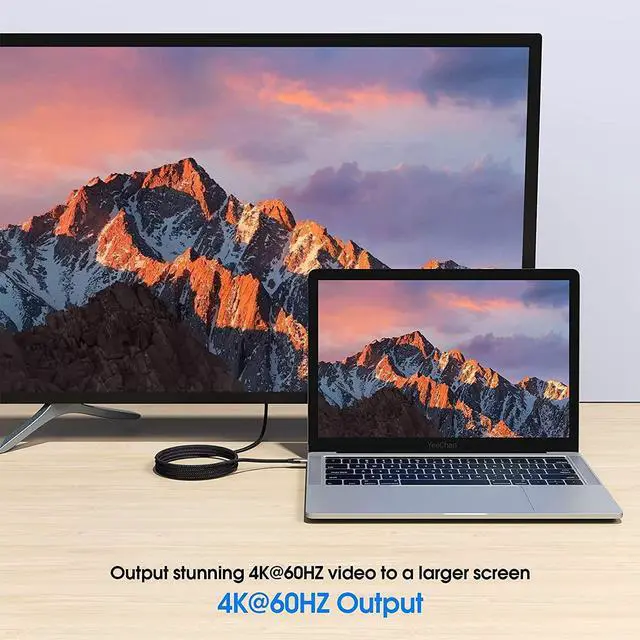 Alt view image 4 of 5 - USB to HDMI Cable Ankky USB 2.0 Male to HDMI Male Charger Cable Splitter Adapter - 2M