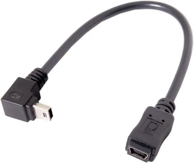 Alt view image 3 of 7 - 2pcs GPS Mini USB 5P 90 Degree Up Down Angled Male to Mini USB 5Pin Female Extension Cable