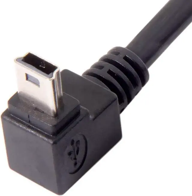 Alt view image 6 of 7 - 2pcs GPS Mini USB 5P 90 Degree Up Down Angled Male to Mini USB 5Pin Female Extension Cable