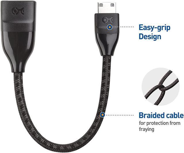 Alt view image 6 of 7 - 2-Pack 8K@60Hz / 4K@240Hz Mini HDMI to HDMI Adapter (Mini HDMI Adapter) in Black 6 Inches with HDR Support for Raspberry Pi Zero and More