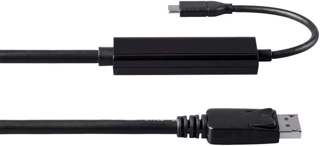 Alt view image 3 of 5 - Monoprice 124443 USB 3.1 Type-C to DisplayPort Active Cable 4K@60Hz, 3', Black