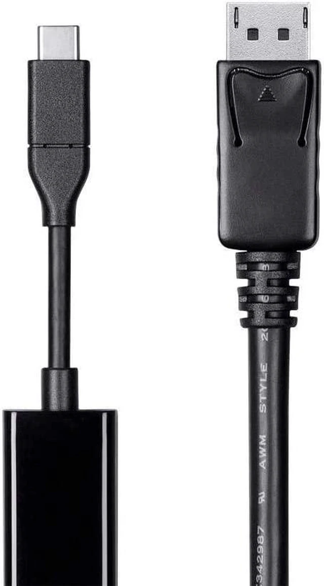 Alt view image 4 of 5 - Monoprice 124443 USB 3.1 Type-C to DisplayPort Active Cable 4K@60Hz, 3', Black